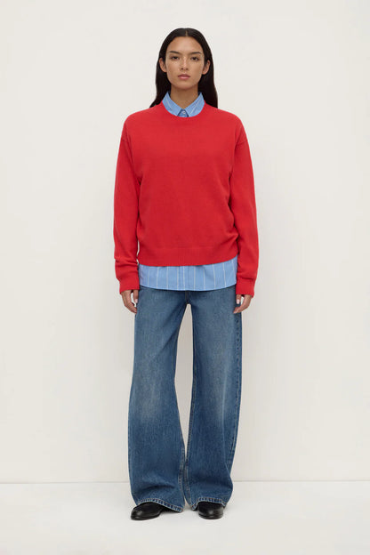 Carter Brushed Wool Sweater - Flame