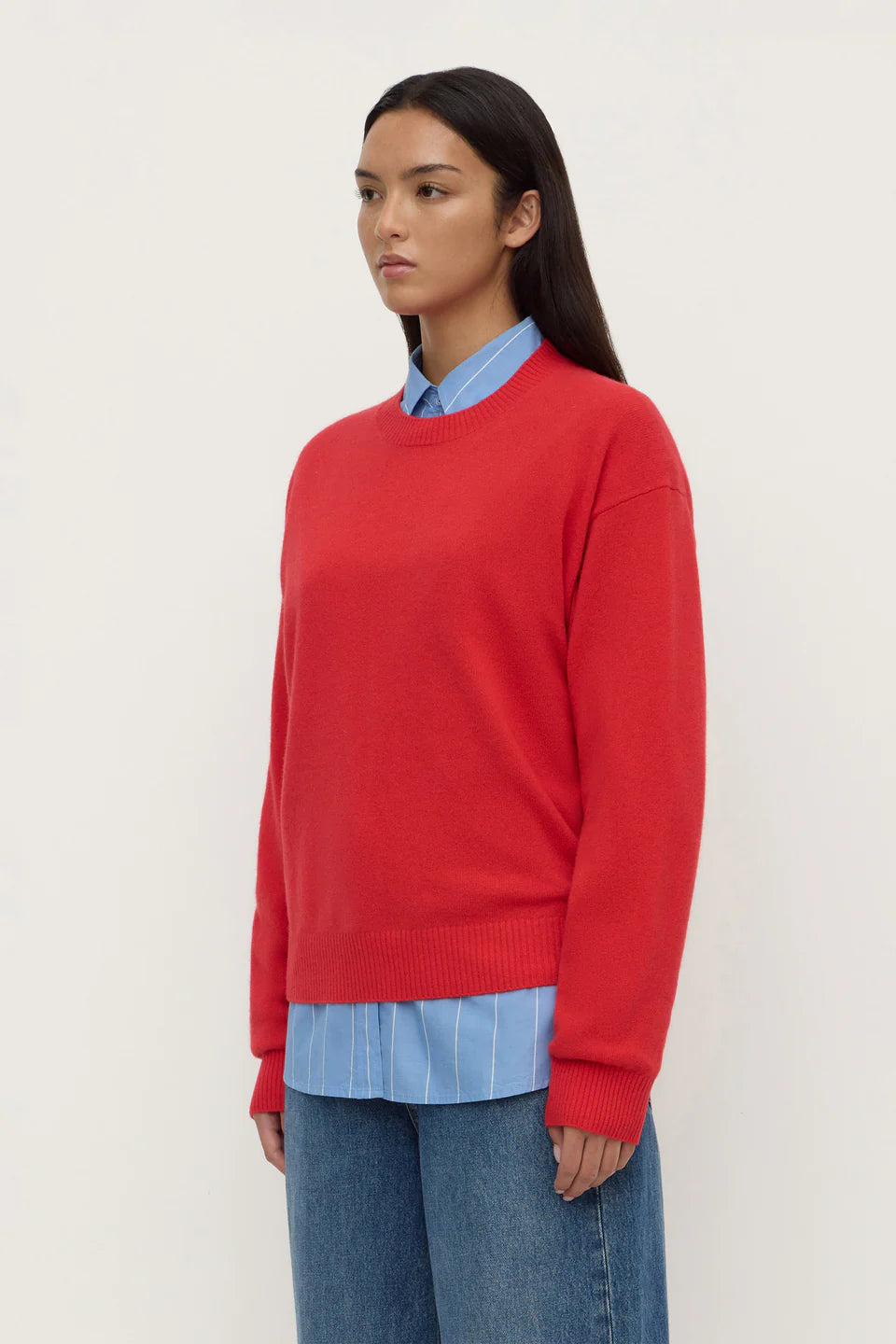 Carter Brushed Wool Sweater - Flame