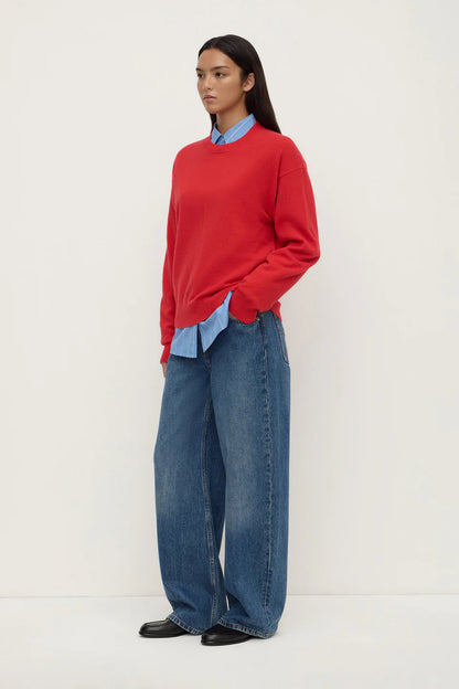 Carter Brushed Wool Sweater - Flame