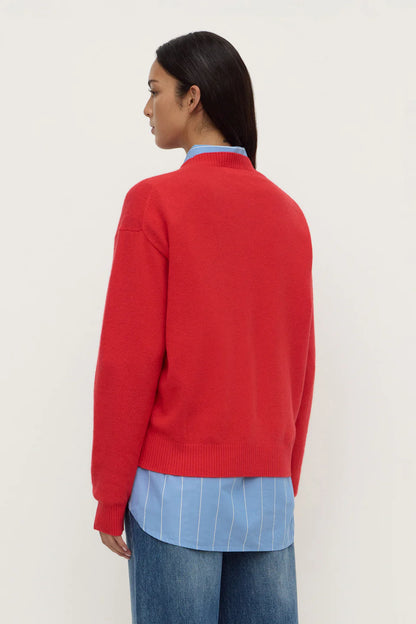 Carter Brushed Wool Sweater - Flame