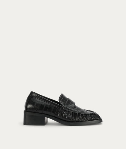 Butterfield Loafer - Black Croc
