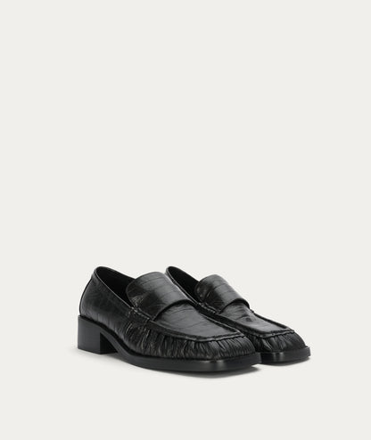 Butterfield Loafer - Black Croc