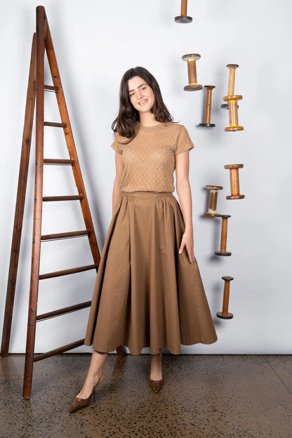 Bumper Skirt - Tan Washed