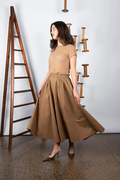 Bumper Skirt - Tan Washed