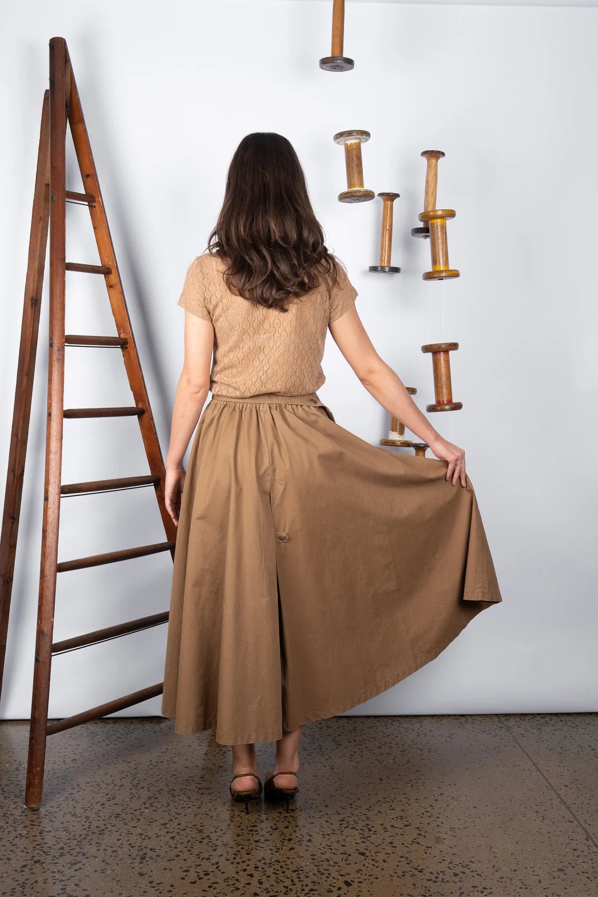 Bumper Skirt - Tan Washed