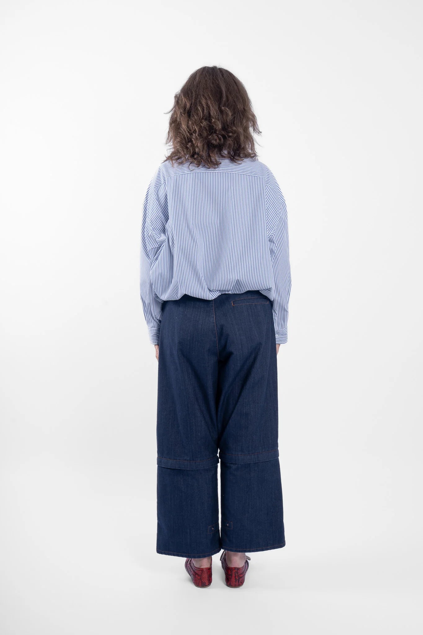 Treetops Shirt - White/Blue Stripe