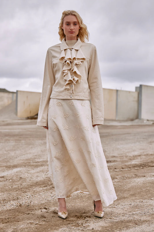 Daisy Skirt - Embroidered Flowers