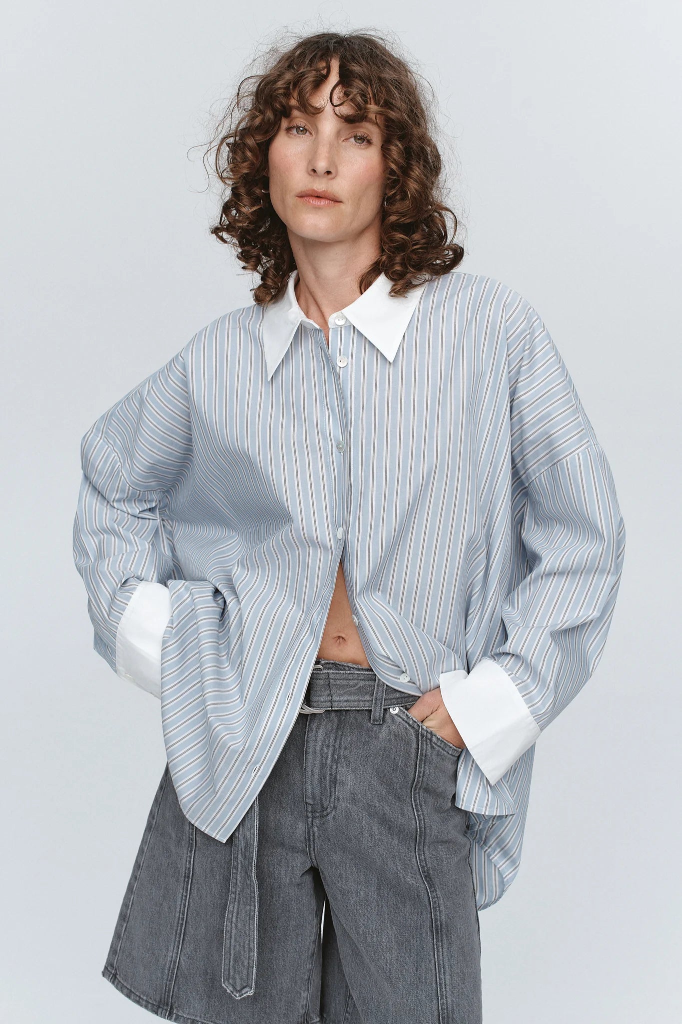Edie Shirt - Bleu Stripe