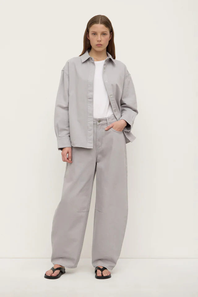 Emilia Denim Overshirt - Light Grey