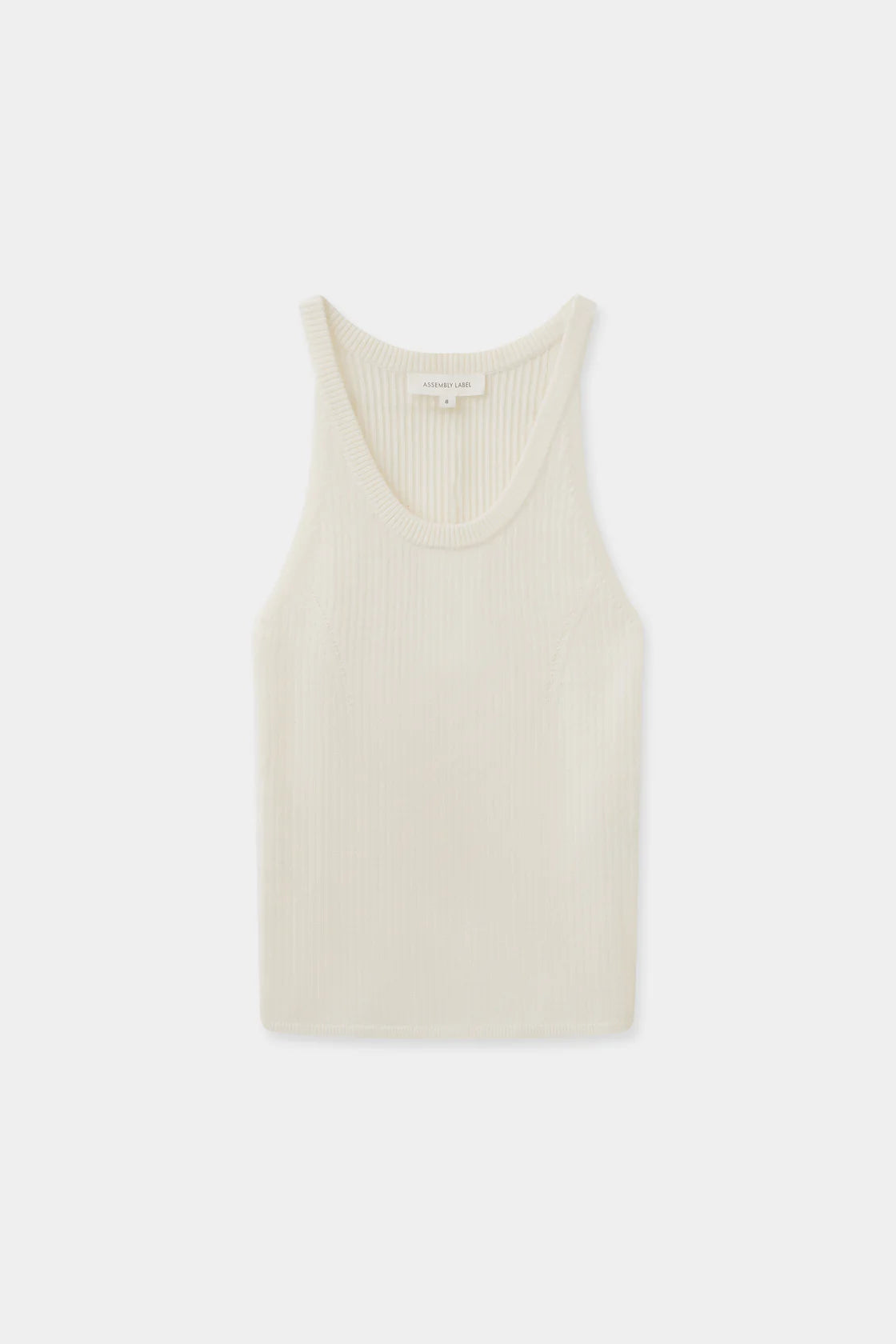 Estelle Wool Scoop Neck Tank - Antique White