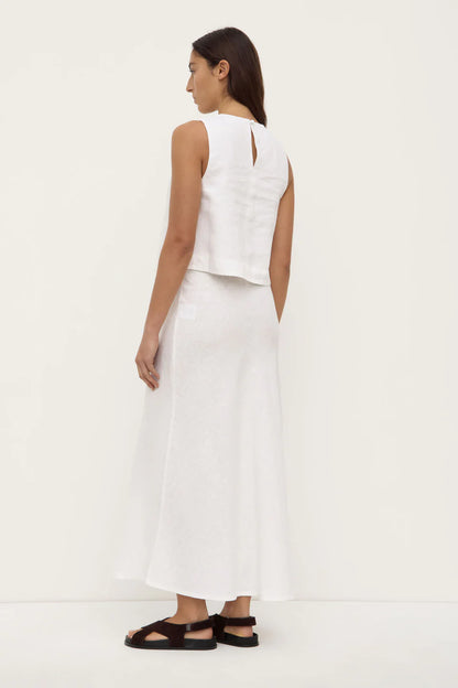 Estelle Linen Top - White