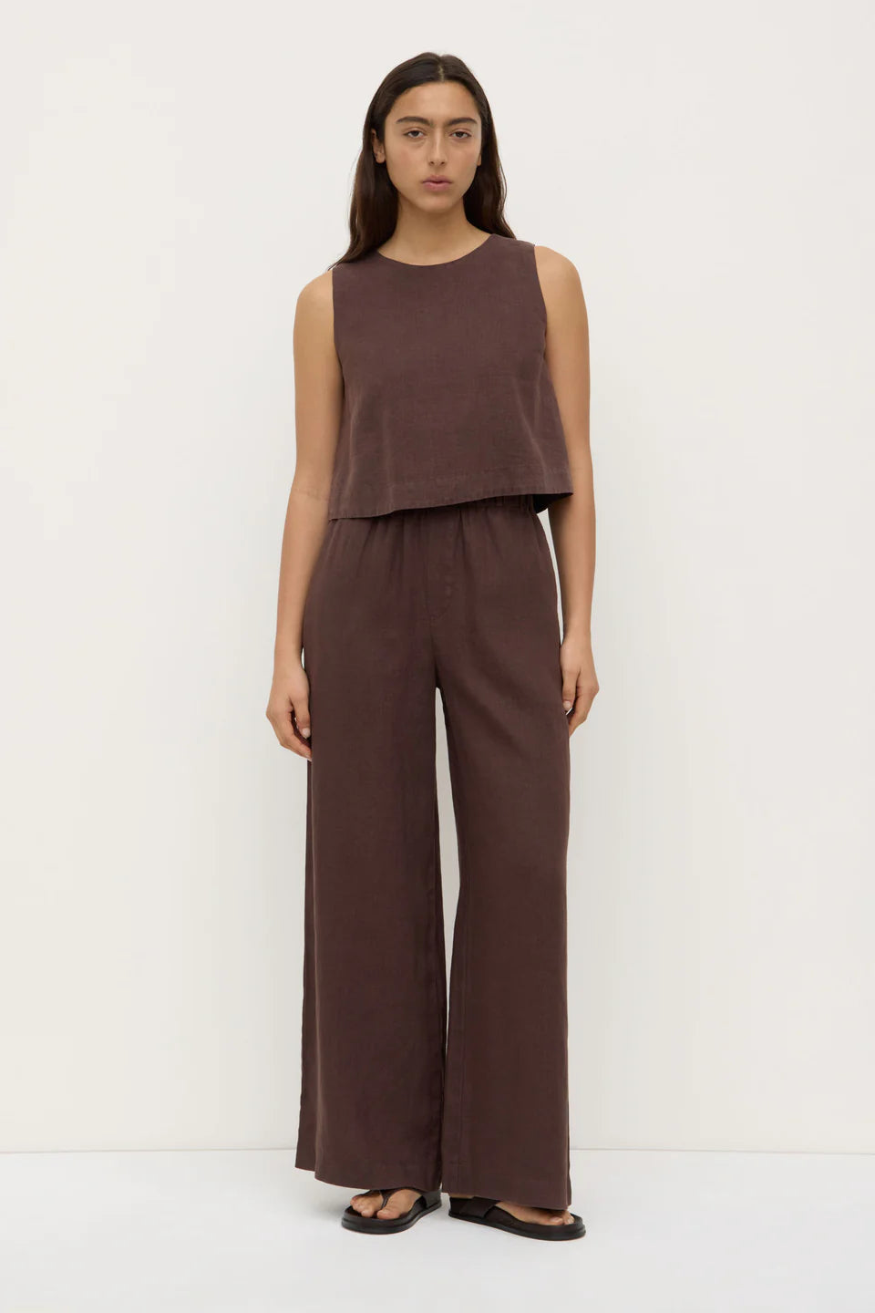 Everyday Linen Pant - Ganache