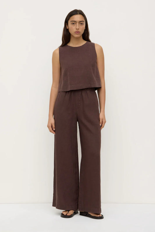 Everyday Linen Pant - Ganache