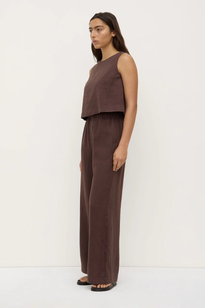 Everyday Linen Pant - Ganache