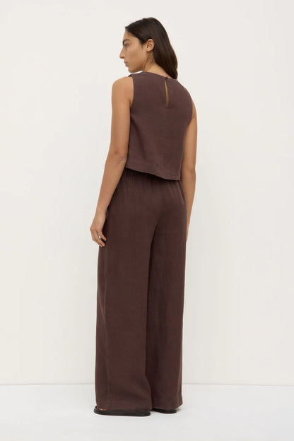 Everyday Linen Pant - Ganache