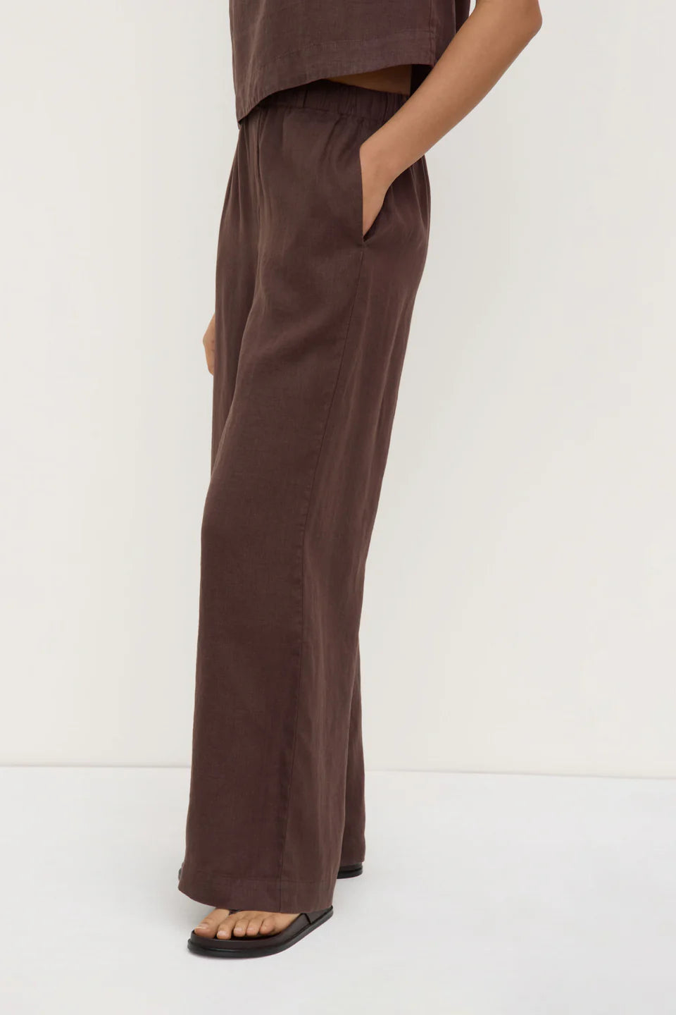 Everyday Linen Pant - Ganache