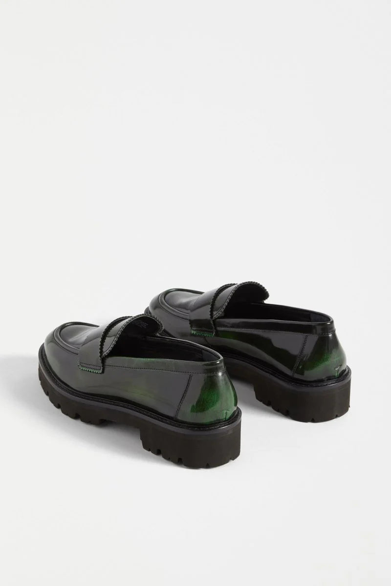 Tirstta Platform Loafer - Dark Green