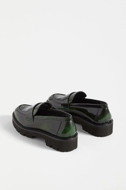 Tirstta Platform Loafer - Dark Green