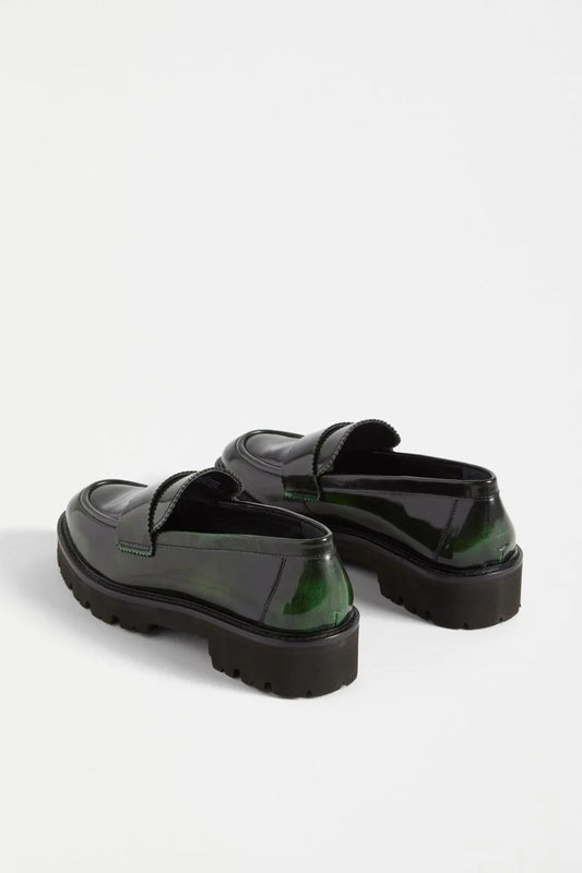 Tirstta Platform Loafer - Dark Green