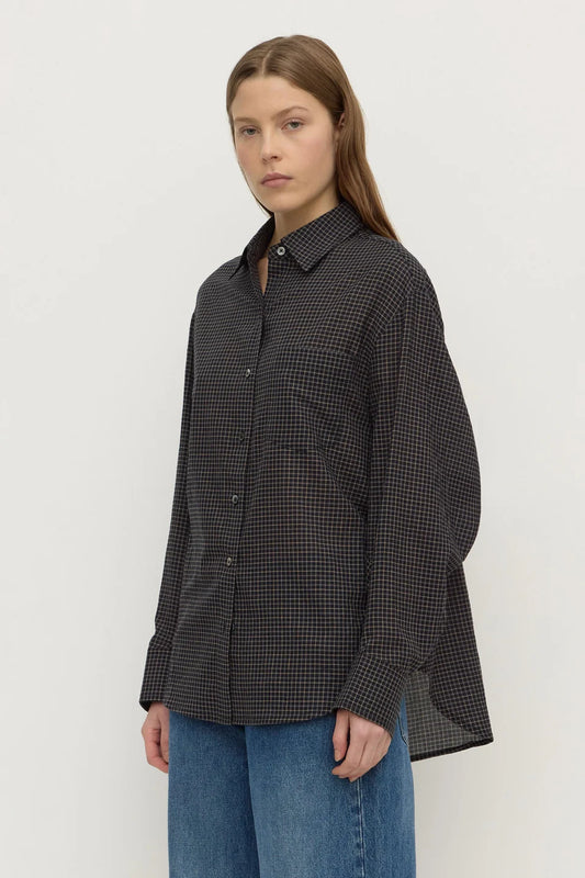 Iris Check Shirt - True Navy
