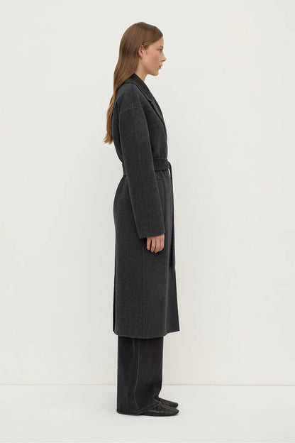 Ivy Wool Coat - Charcoal Marle