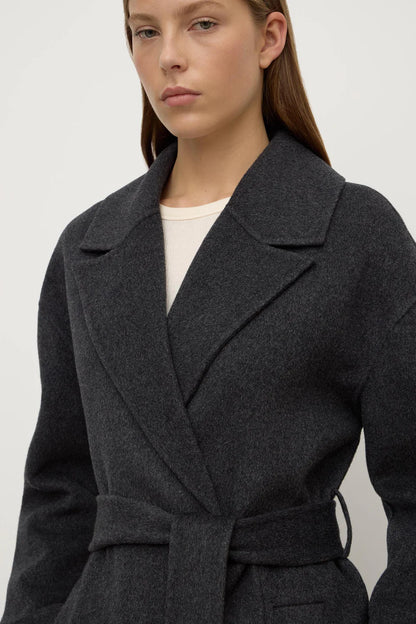 Ivy Wool Coat - Charcoal Marle