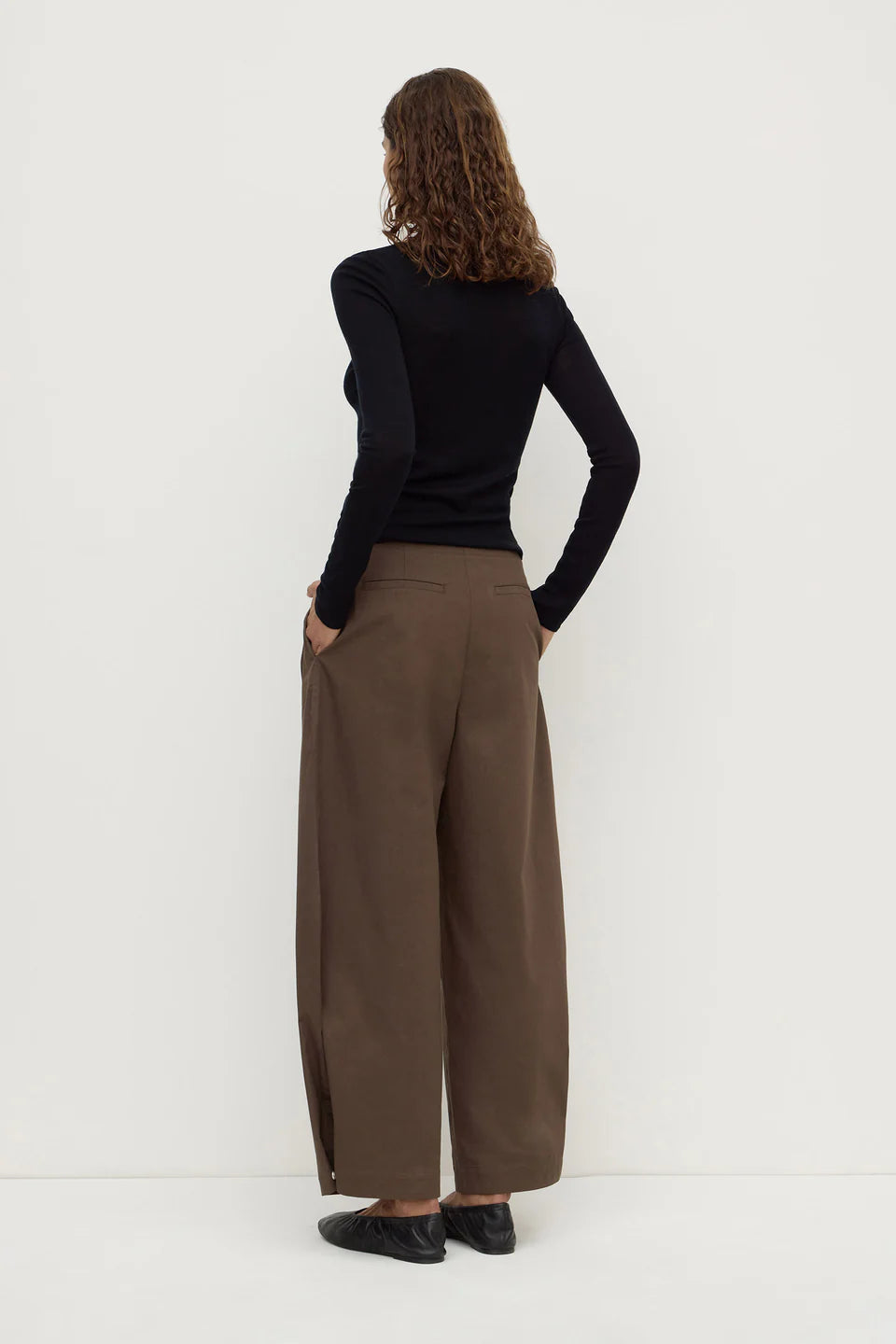 Jasmine Cotton Adjustable Barrel Leg Pant - Military
