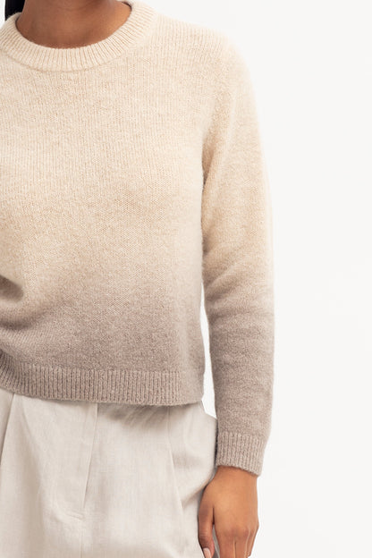 Ombre Sweater - Ecru/Brown