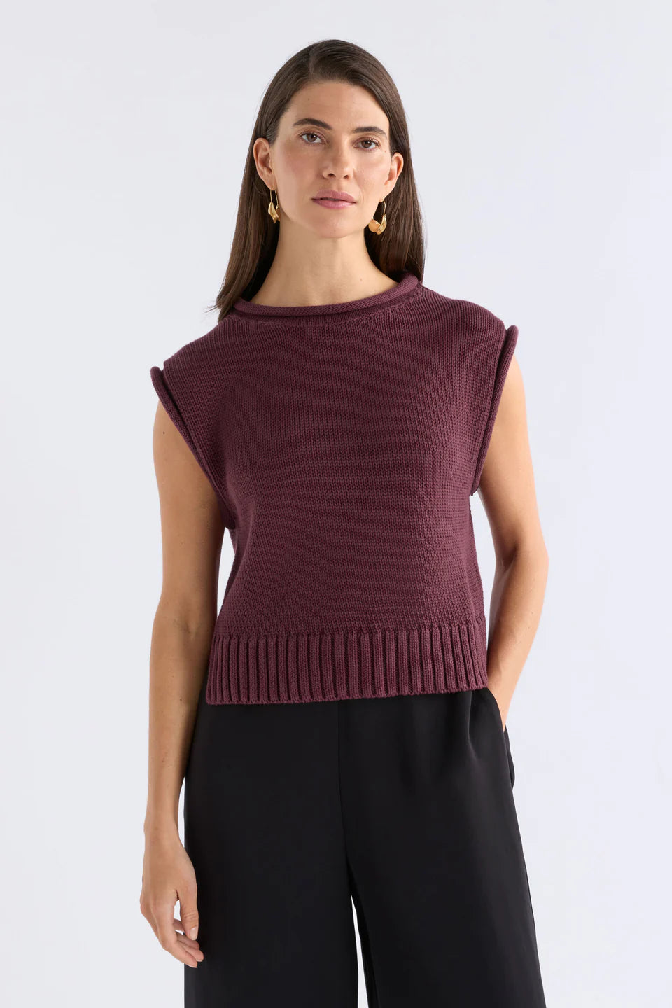 Lunel Knit Vest - Shiraz
