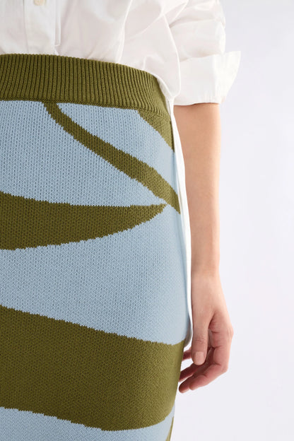 Leben Skirt  - Washer Blue Artichoke