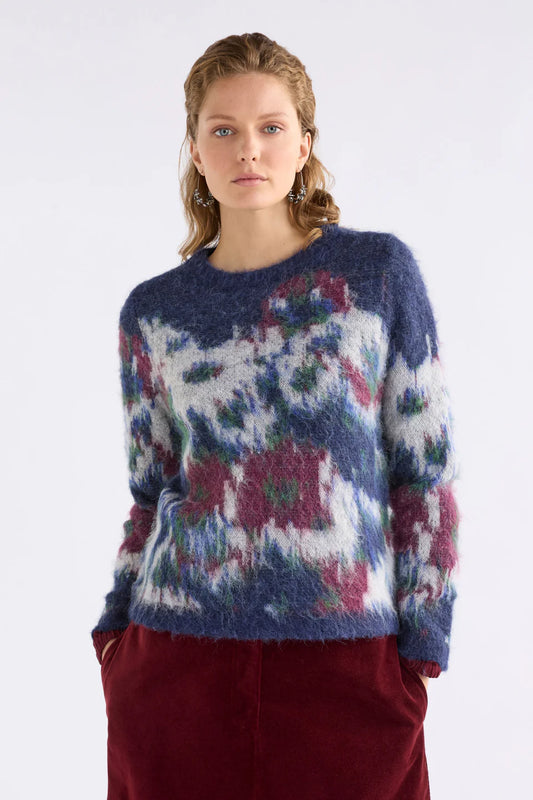 Rhoda Sweater - Black/Creme Multi