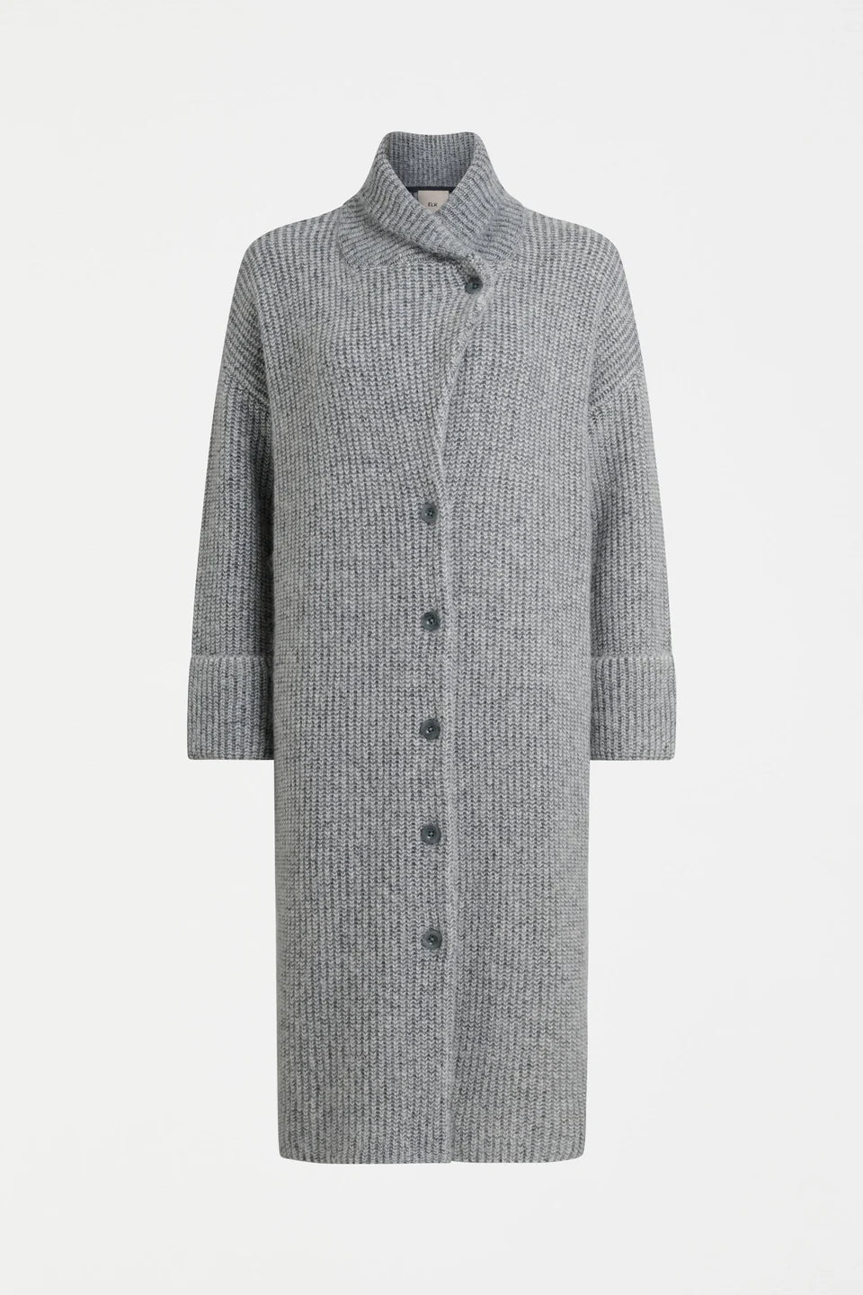 Aleph Longline Cardi - Mid Grey Melange