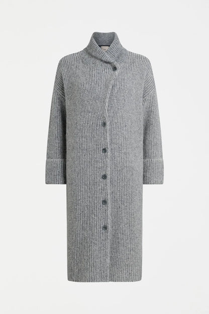Aleph Longline Cardi - Mid Grey Melange