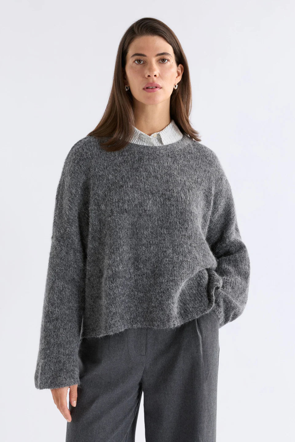 Agna Luna Sweater - Mid Grey Marle
