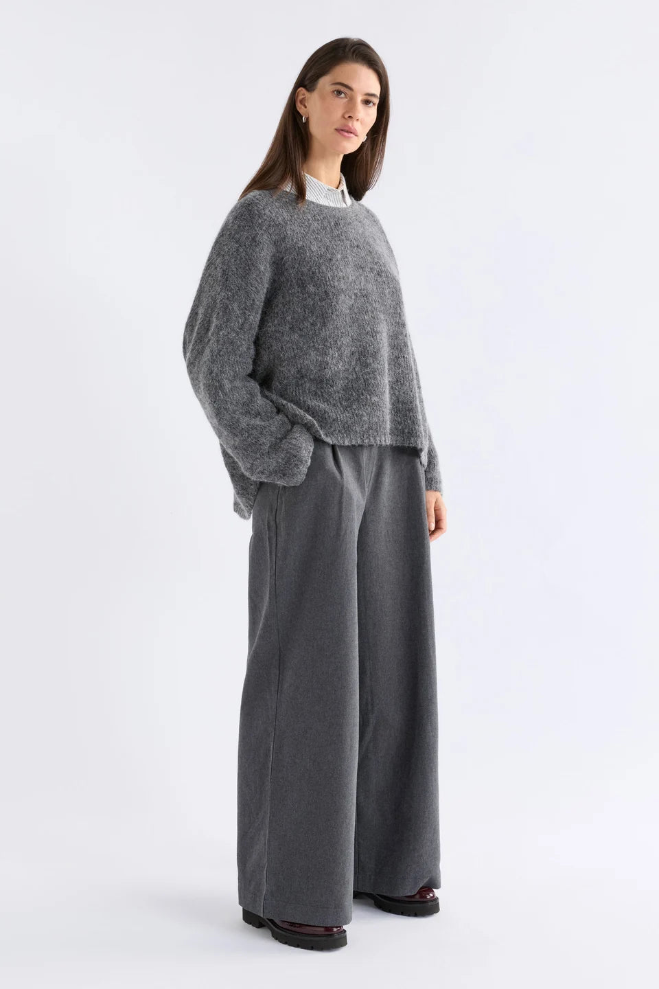 Agna Luna Sweater - Mid Grey Marle