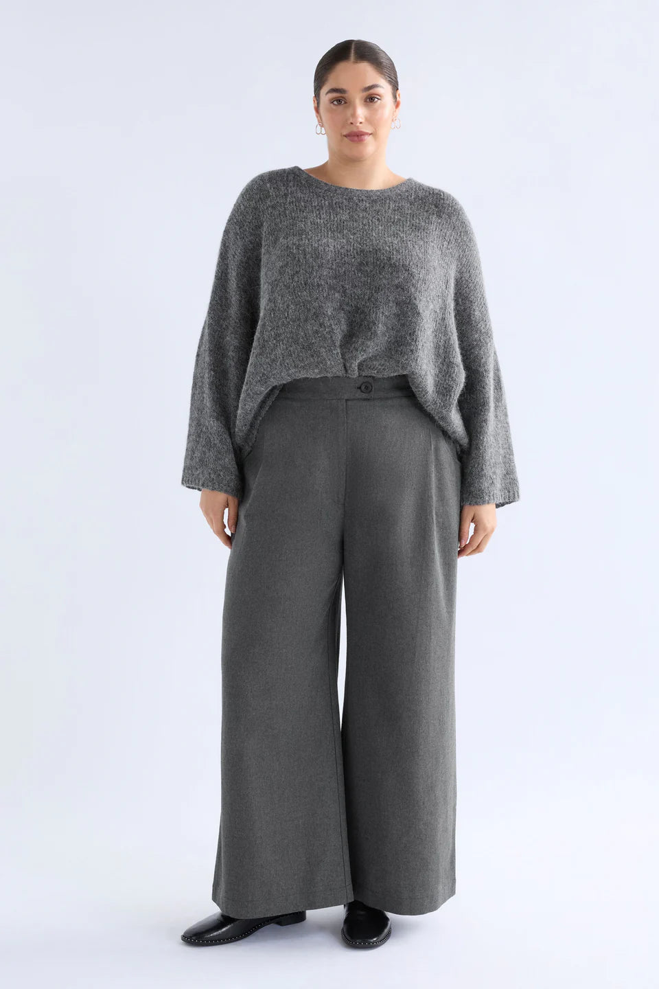 Agna Luna Sweater - Mid Grey Marle