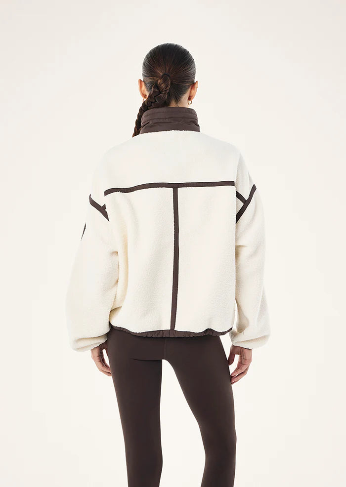 Lennon Sherpa Jacket - Whisper White/Coffee