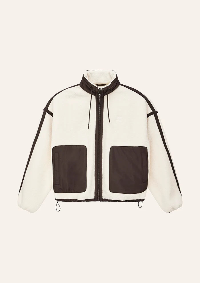 Lennon Sherpa Jacket - Whisper White/Coffee