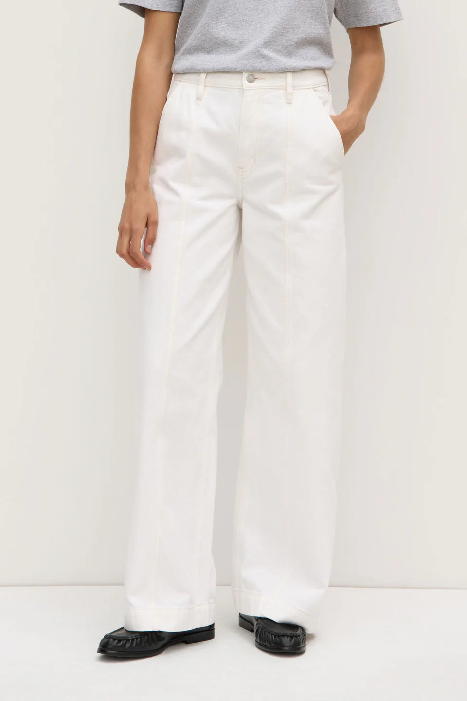 Lexi Wide Leg Jean - Vintage  White