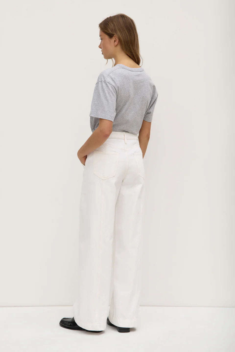 Lexi Wide Leg Jean - Vintage  White