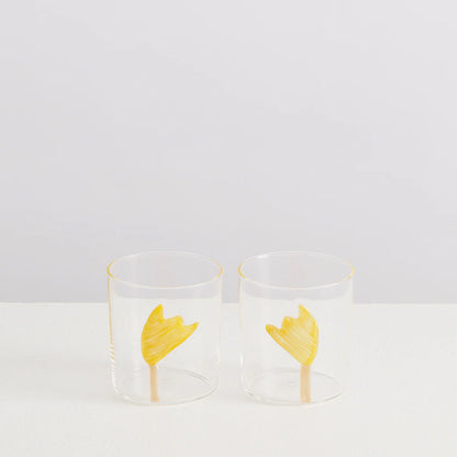 Le Jardin Goblets Set x 2  - Yellow/Beige