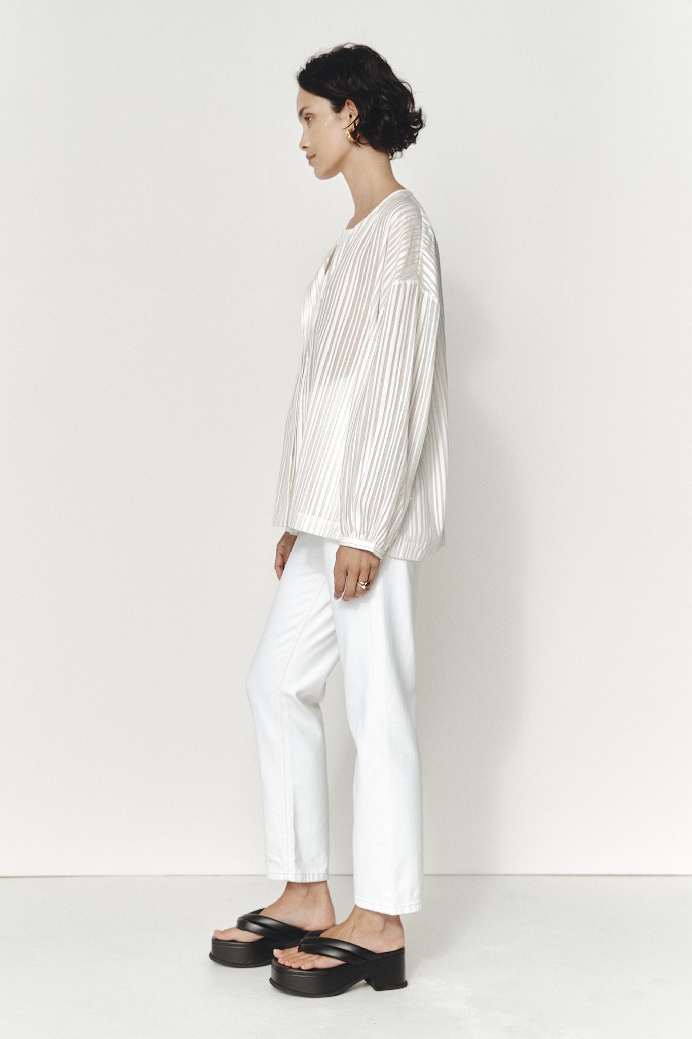 Margot Shirt - Opal Stripe