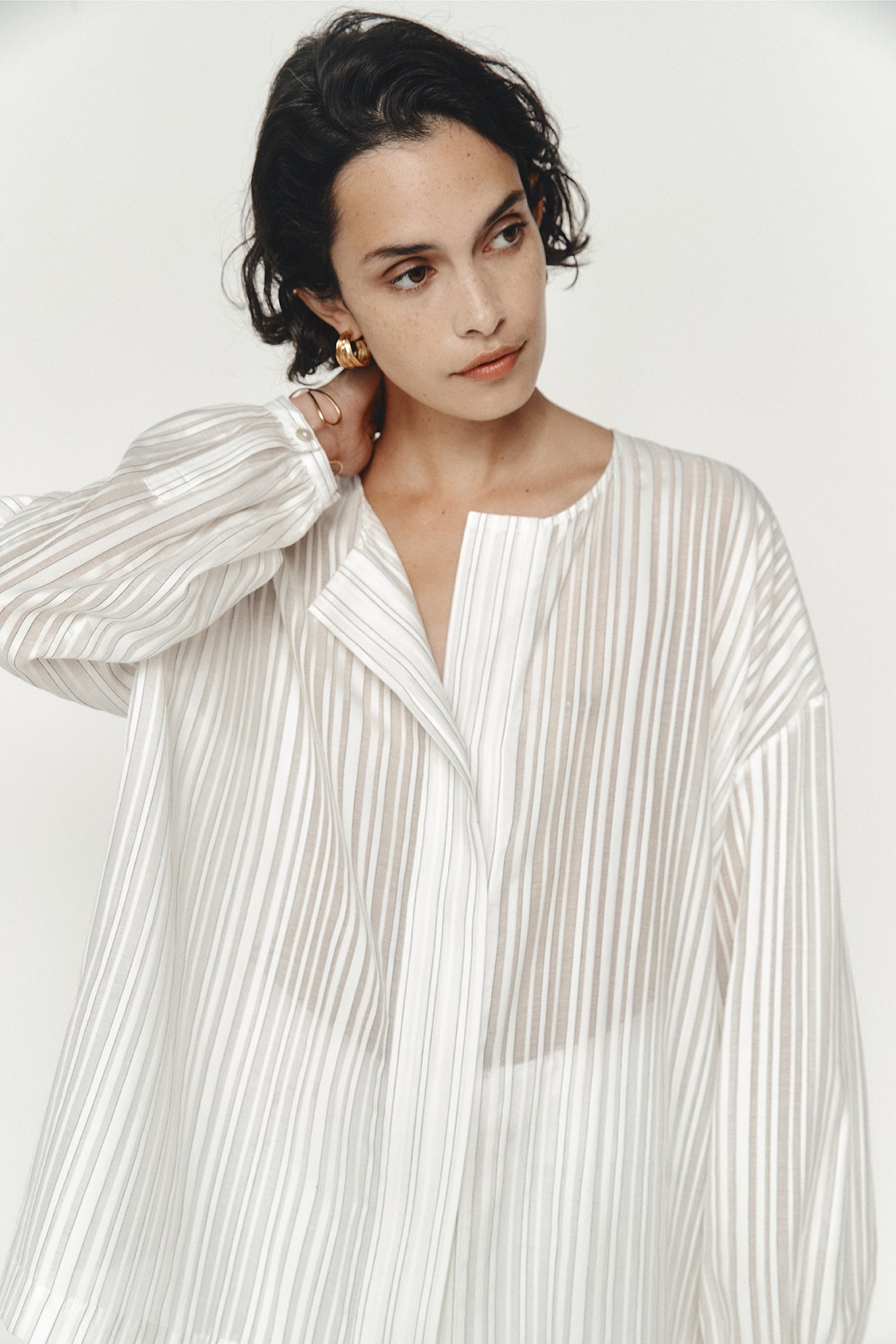 Margot Shirt - Opal Stripe