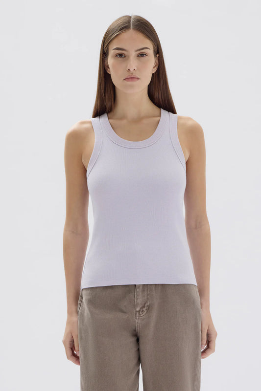 Miana Organic Rib Tank - Jacaranda