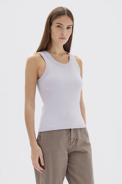 Miana Organic Rib Tank - Jacaranda