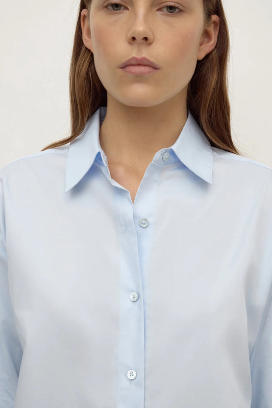 Micha Poplin LS Shirt - Powder Blue