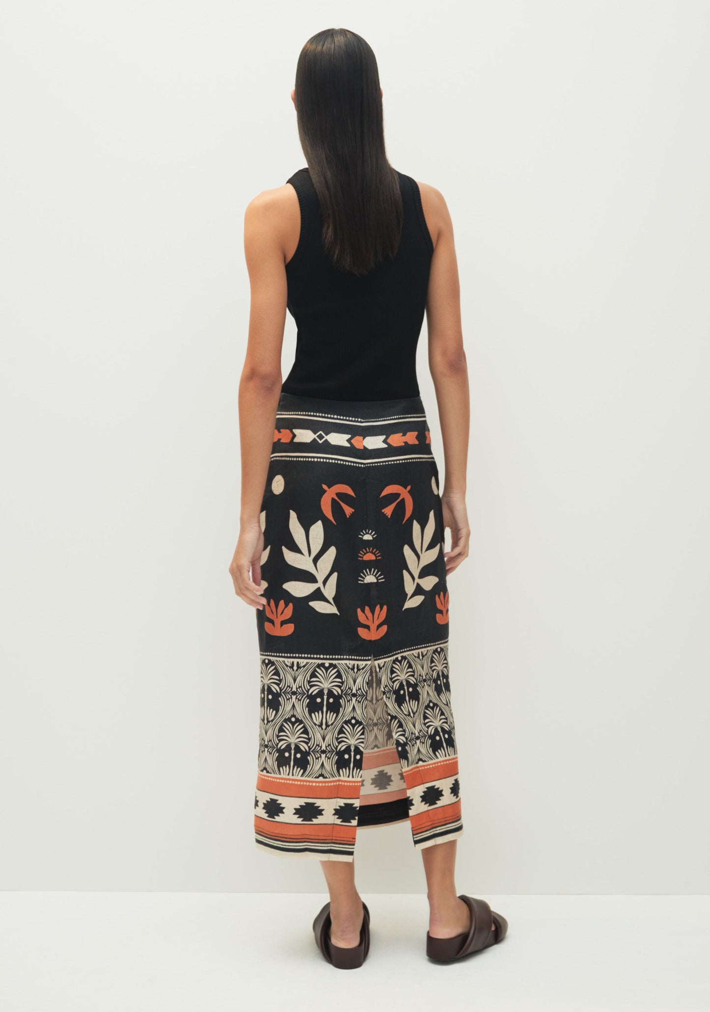 Imala Linen Skirt - Print