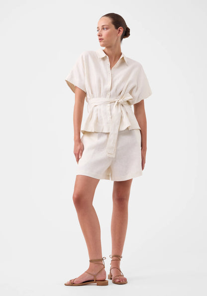 Avaline Linen Shirt - Ecru