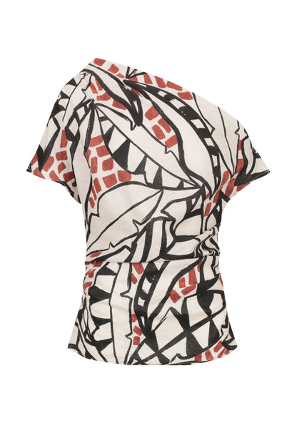 Malia Linen Top - Print