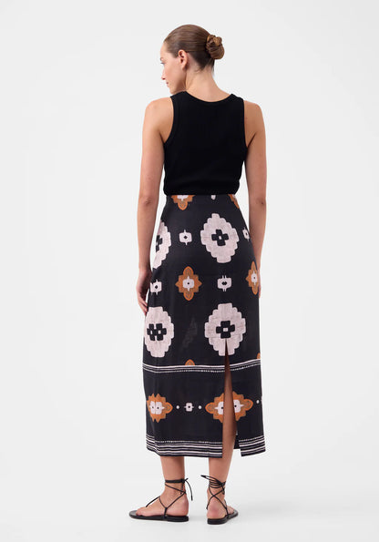 Navi Linen Skirt - Print